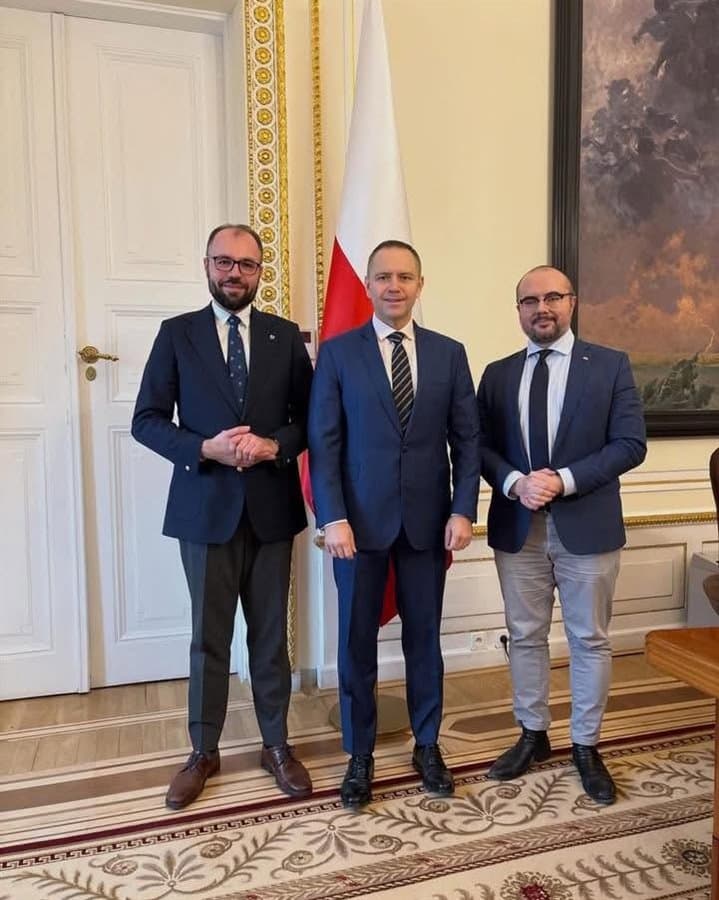 Paweł Jabłoński podczas oficjalnego spotkania z Prezydentem RP